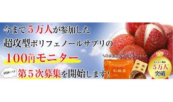 紅珠漢の100円モニター